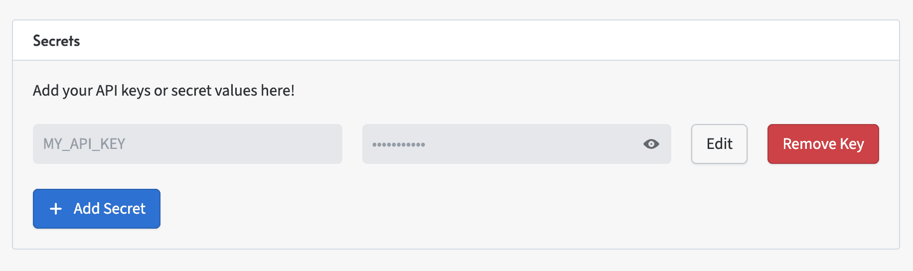 The metadata manager on a Character node, showing two entries for `play-animation` and `change-background`.
